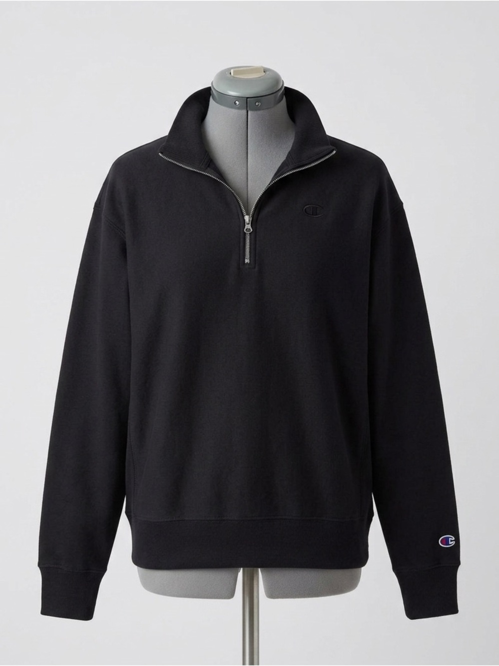 Champion Women’s Black Half-Zip Pullover Sweatshirt